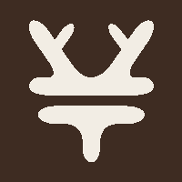 A simplified antler logo to represent my writing work.